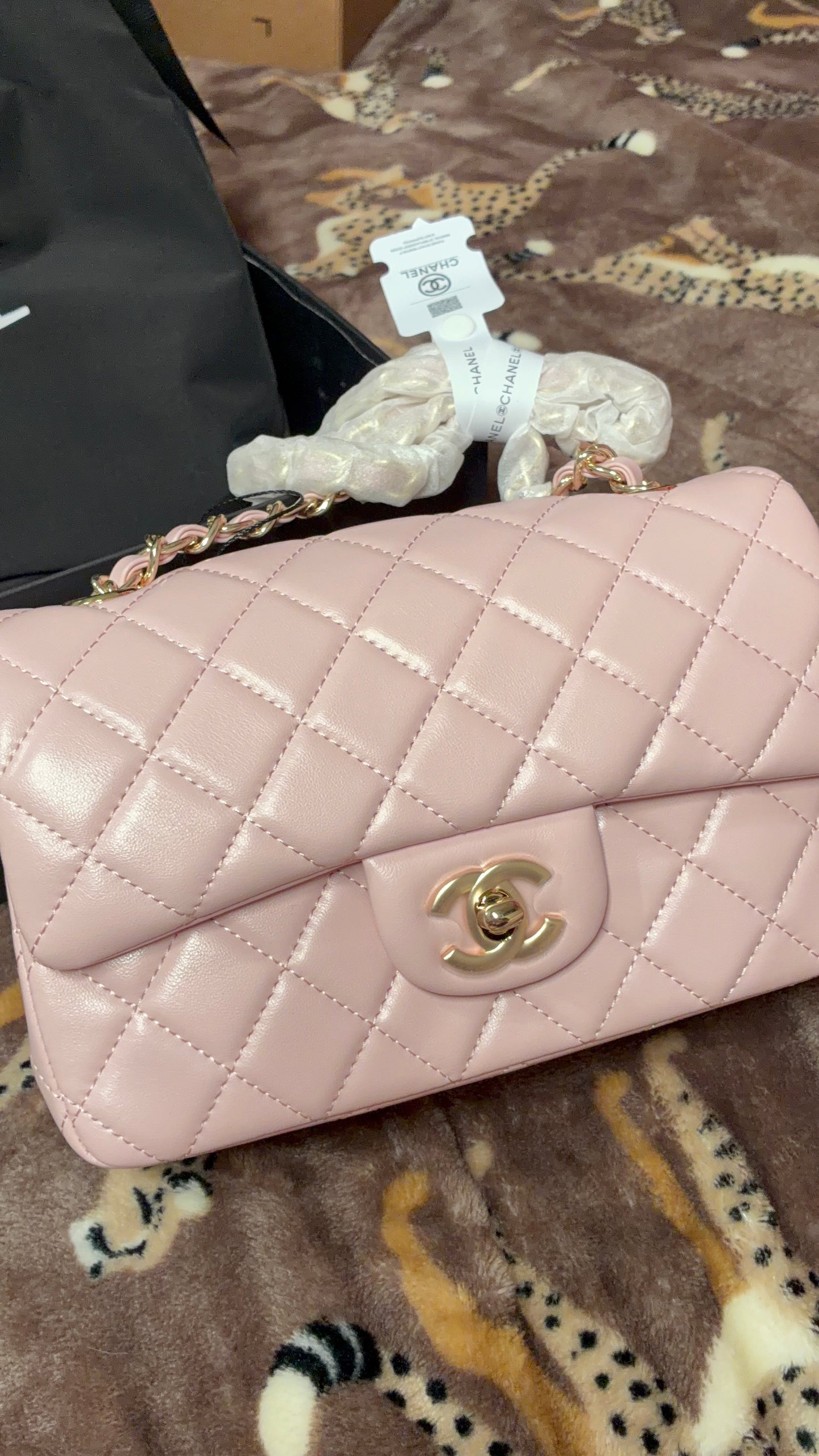 Chanel Classic Double Flap Bag – Light Pink (No handle)