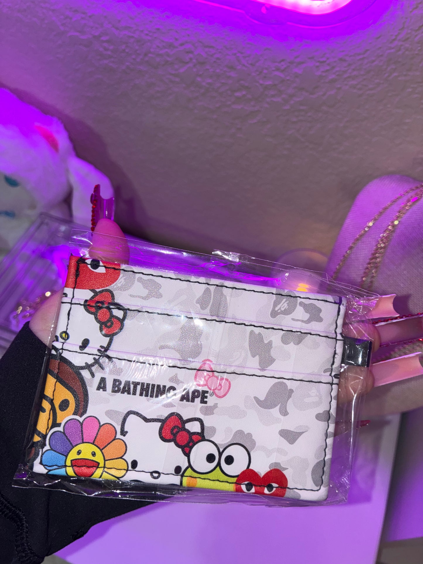 BAPE X HELLO KITTY WITH WALLET PILLOW BAG