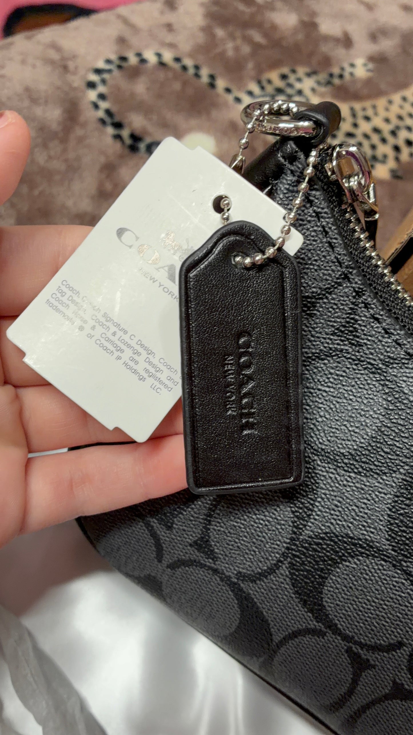 Coach Nolita 19 Signature Canvas Convertible Shoulder & Crossbody Bag – Charcoal/Black