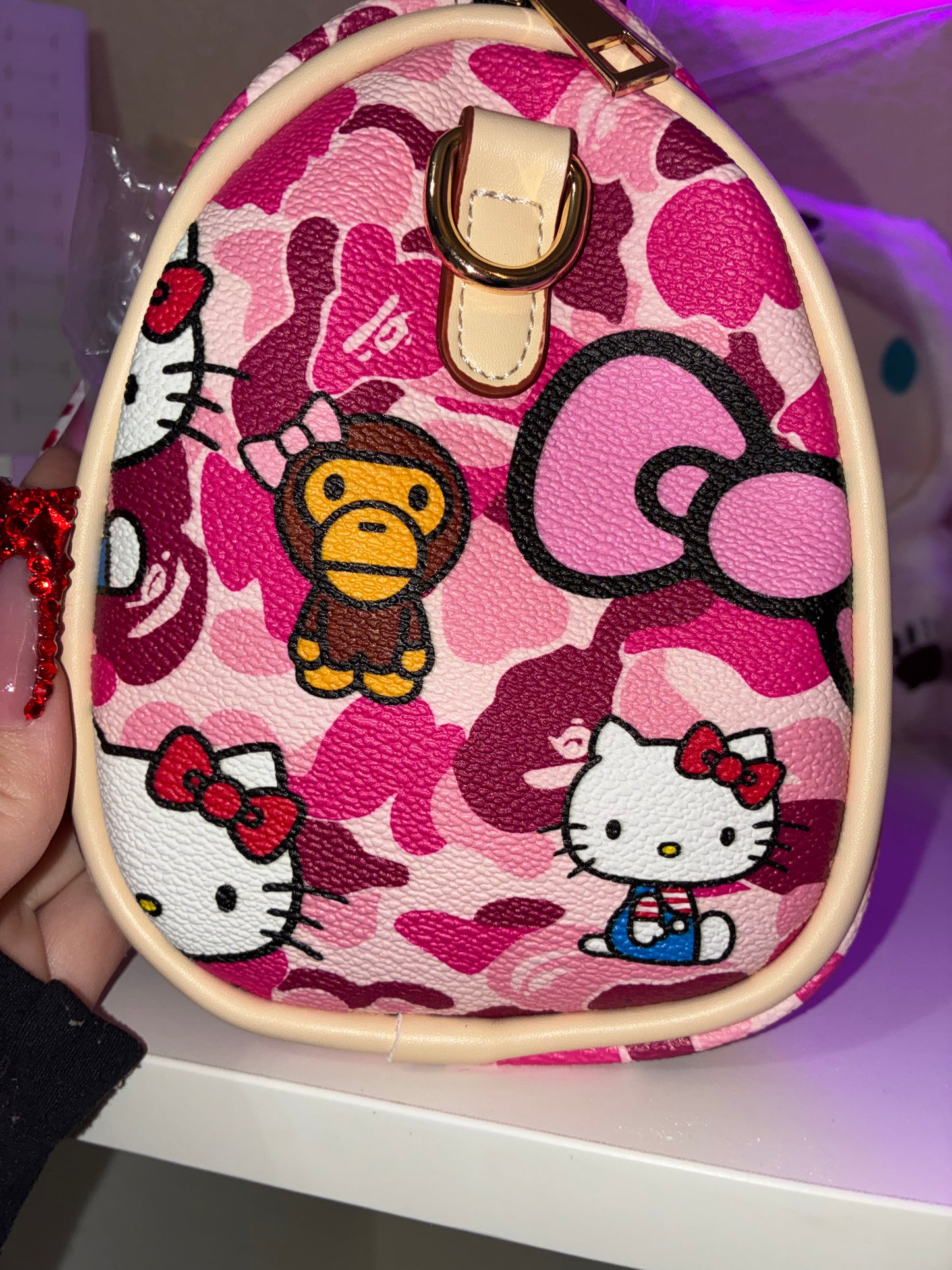 BAPE X HELLO KITTY PILLOW BAG