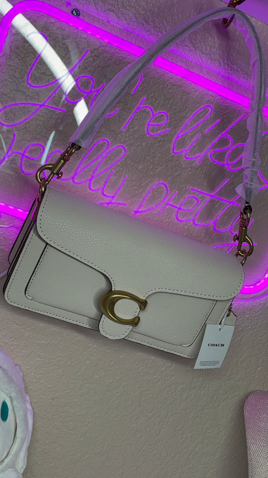 Coach Tabby Shoulder Bag 26 – Chalk Pebble Leather