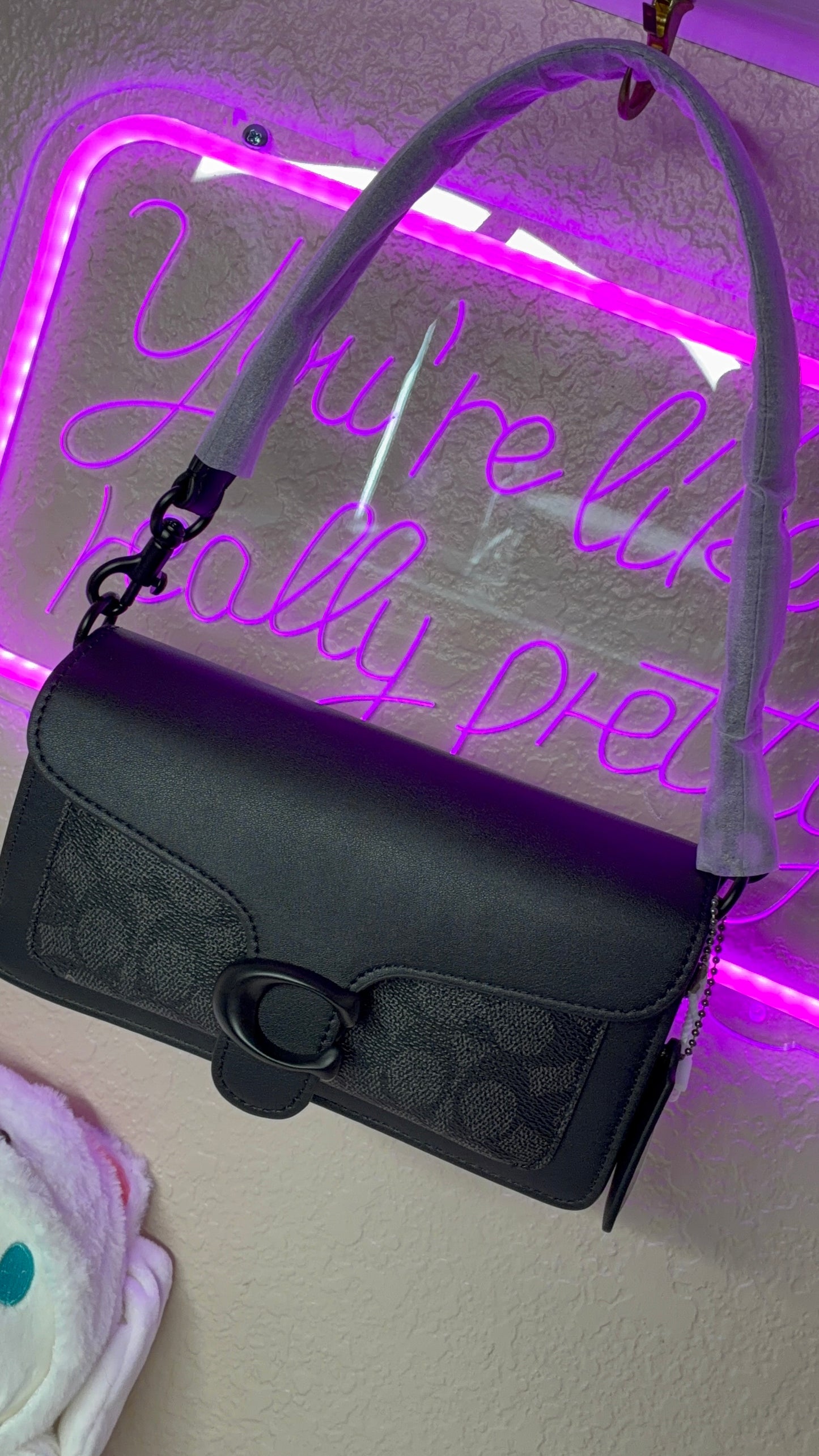 Coach Tabby Shoulder Bag 26 – Signature Canvas Charcoal/Black