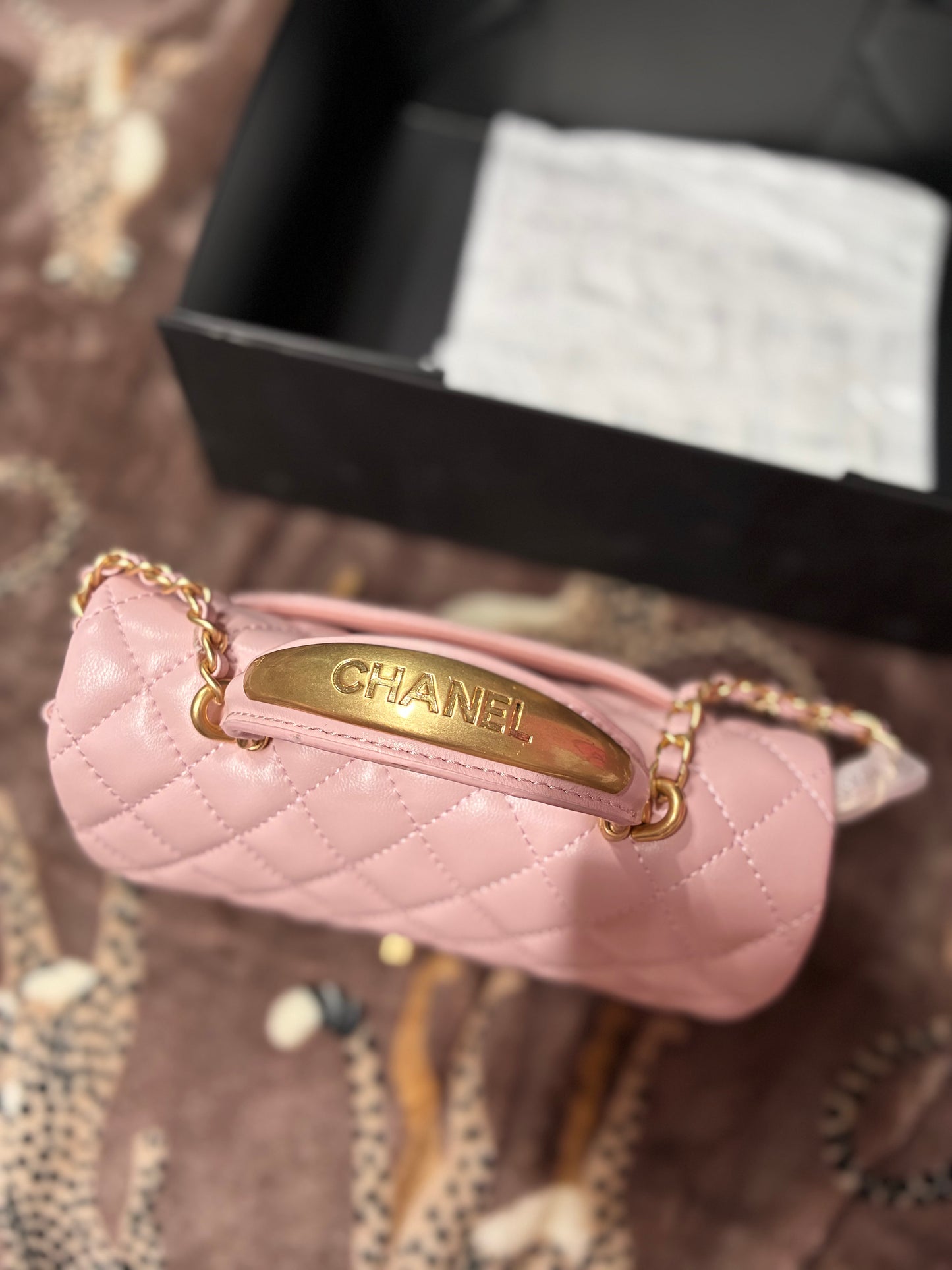 1 of 1 - Chanel Mini Coco Handle Flap Bag – Light Pink | Gold Hardware