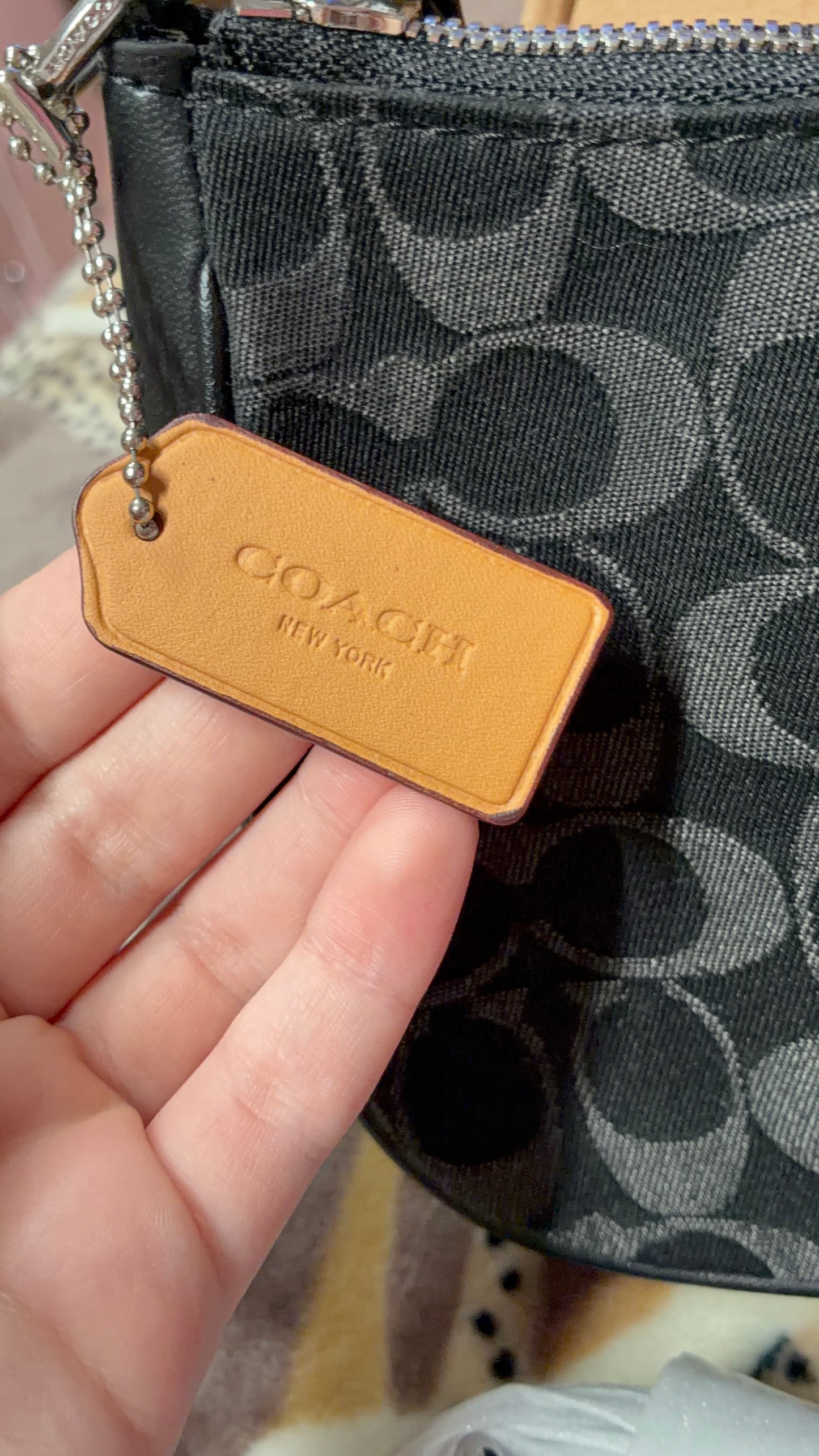 Coach Nolita 19 Signature Canvas Shoulder Bag – Charcoal/Black