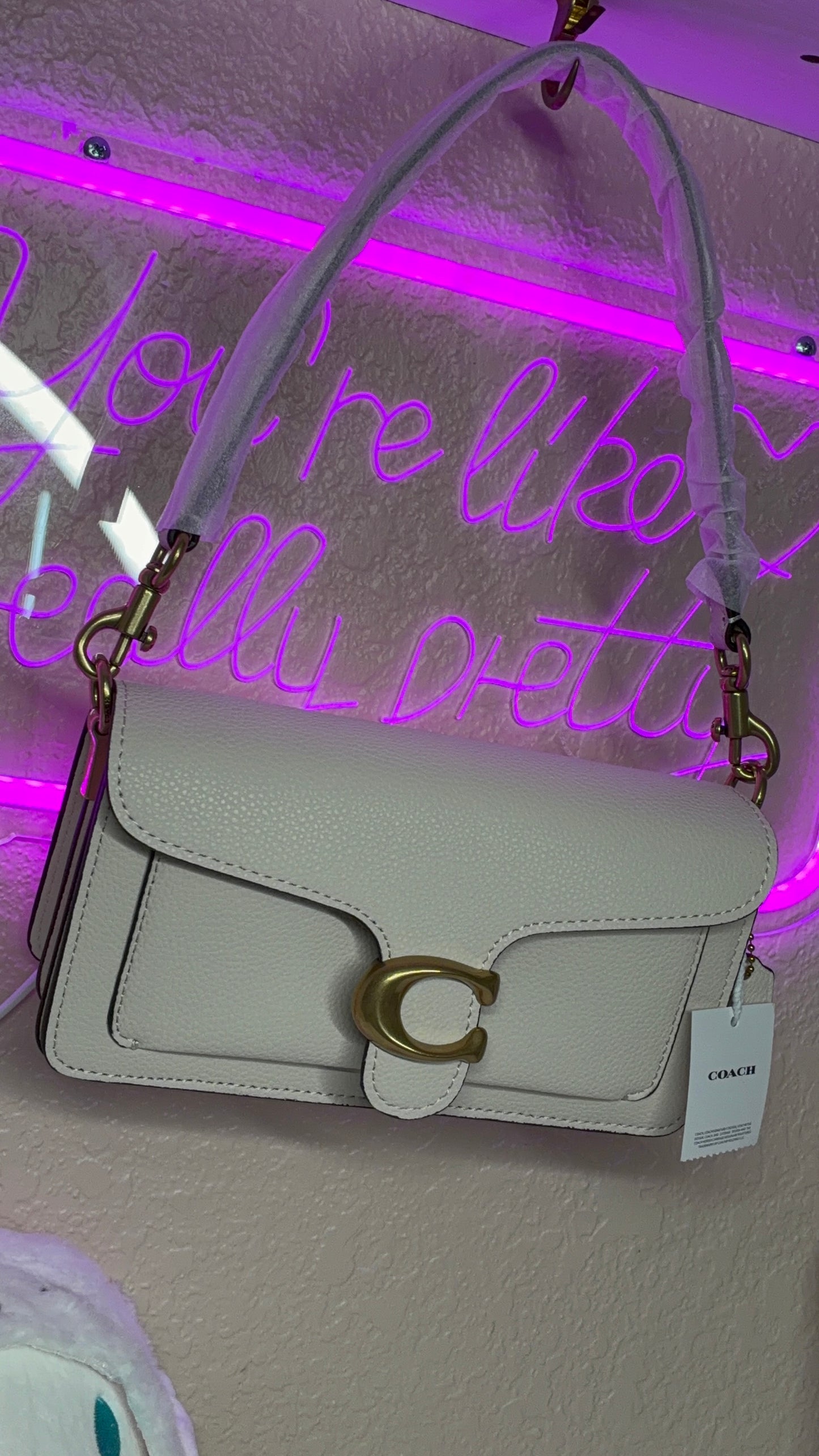 Coach Tabby Shoulder Bag 26 – Chalk Pebble Leather