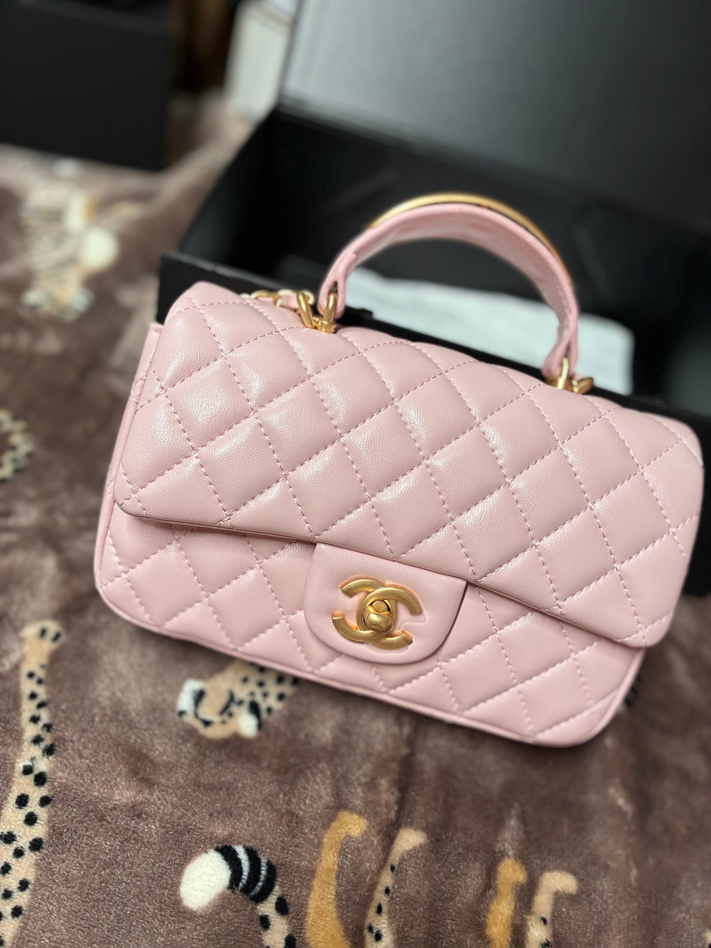 1 of 1 - Chanel Mini Coco Handle Flap Bag – Light Pink | Gold Hardware